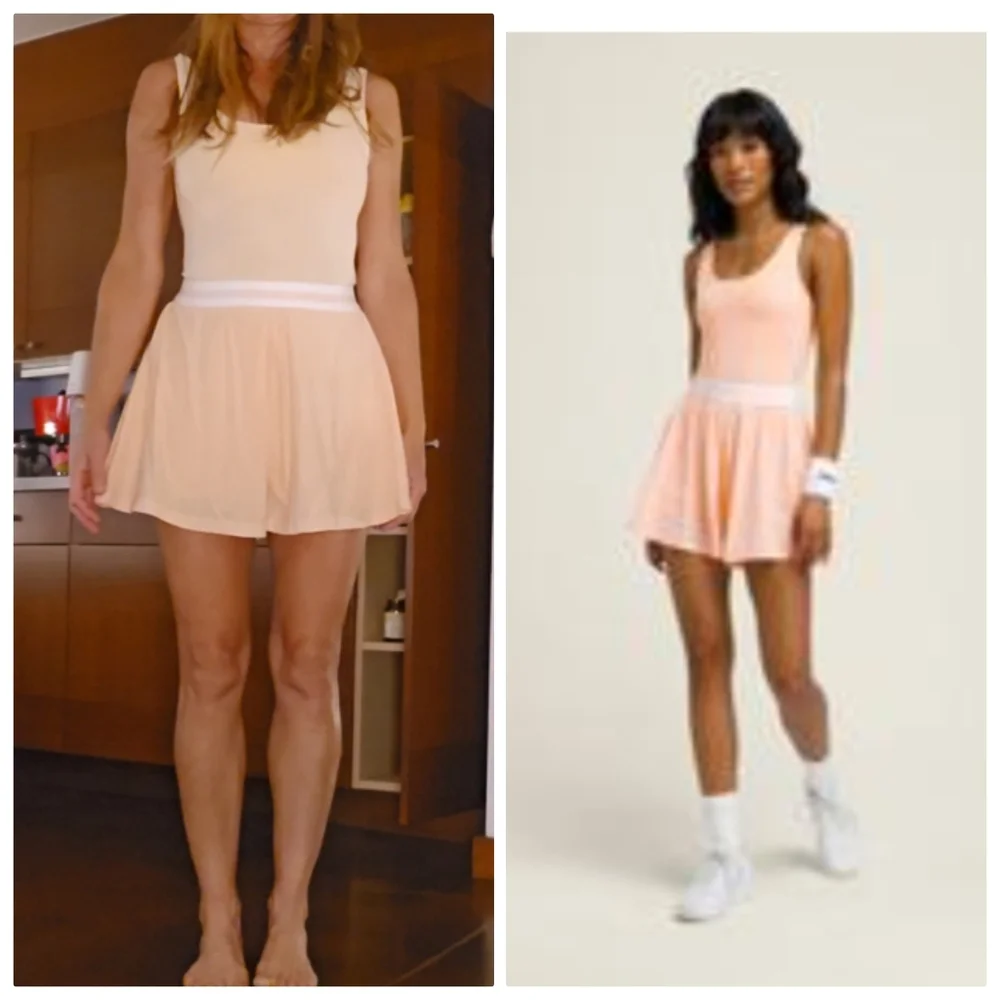 Wilson Peach Pastel Tennis To Golf Banded Dress Style Rare Floaty Romper s - Picture 9 of 11